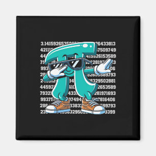 Lustiges Pi-Symbol Dabbing Kinder Jungen Jugend Ma Magnet