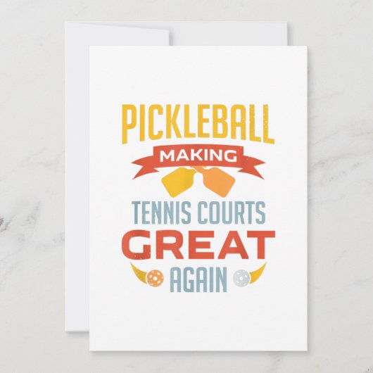lustiges Pickleback macht Tennisplätze wieder groß Dankeskarte (Vorderseite)