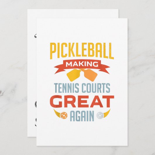 lustiges Pickleback macht Tennisplätze wieder groß Dankeskarte (Vorne/Hinten)
