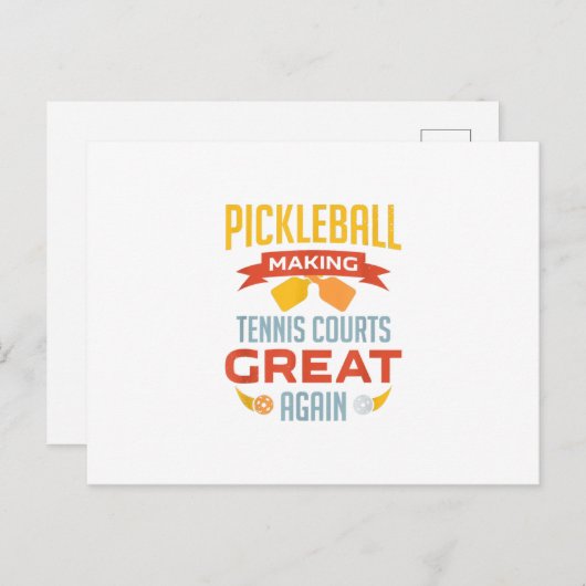 lustiges Pickleback macht Tennisplätze wieder groß Einladungspostkarte (Vorne/Hinten)