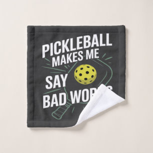 Lustiges Pickleball bringt mich dazu, schlechte Wö Waschlappen