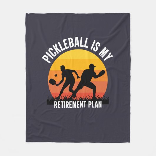 lustiges Pickleball Fleece Blanket (Vorderseite)