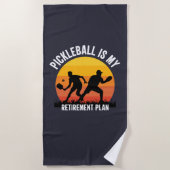 lustiges Pickleball Fleece Blanket Strandtuch (Vorderseite)