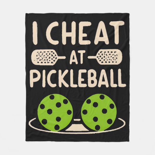 Lustiges Pickleball Fleecedecke (Vorderseite)