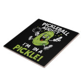 Lustiges-Pickleball Fliese (Seite)