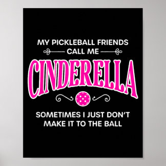 Lustiges Pickleball Frauen-Geschenk Spieler-Witz Poster