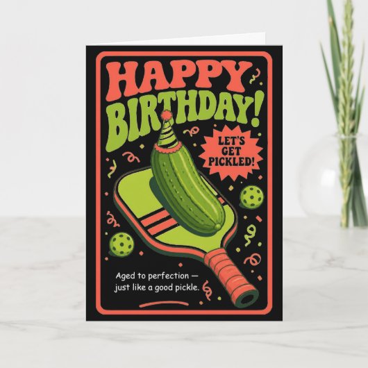 Lustiges Pickleball-Geburtstagsgeschenk Karte (Vorderseite)