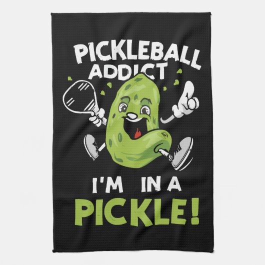 Lustiges-Pickleball Geschirrtuch (Vertikal)