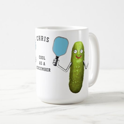 Lustiges Pickleball Kaffeetasse (VorderseiteRechts)