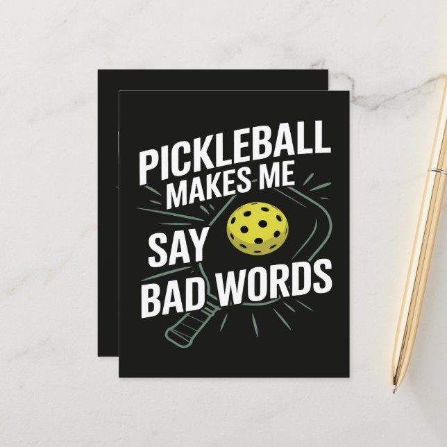 Lustiges Pickleball Lässt Mich Schlechte Wörter Sa (Vorderseite/Rückseite Beispiel)