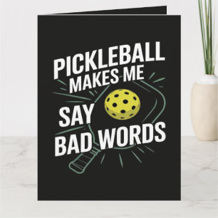 Lustiges Pickleball Lässt Mich Schlechte Wörter Sa Dankeskarte