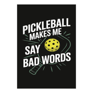 Lustiges Pickleball Lässt Mich Schlechte Wörter Sa Fotodruck