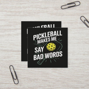 Lustiges Pickleball Lässt Mich Schlechte Wörter Sa Quadratische Visitenkarte