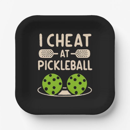 Lustiges Pickleball Pappteller (Vorderseite)