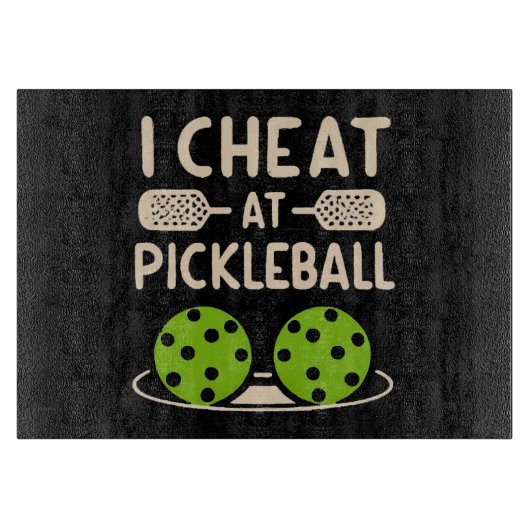 Lustiges Pickleball Schneidebrett (Vorderseite)