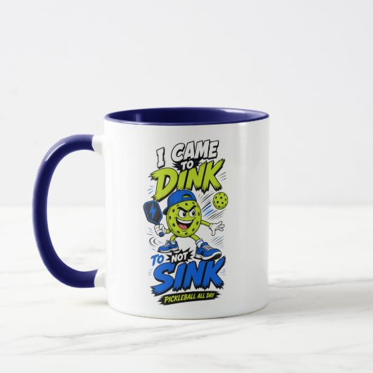 Lustiges Pickleball-Spieler-Design Tasse (Links)