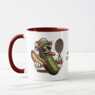 Lustiges Pickleball USA-Flagge Pickle genießt Hotd Tasse