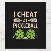 Lustiges Pickleball Weinetikett (Einzelnes Label)