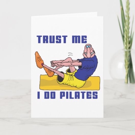 Lustiges Pilates Karte (Vorderseite)