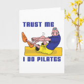 Lustiges Pilates Karte (Gelbe Blume)