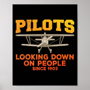 Lustiges Piloten-Design für Männer Frauen Luftfahr Poster