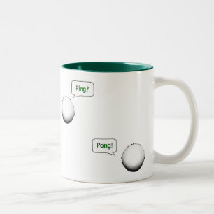 Lustiges Ping Pong Zweifarbige Tasse