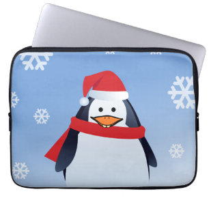 Lustiges Pinguin-Weihnachten Weihnachtsmann Laptopschutzhülle