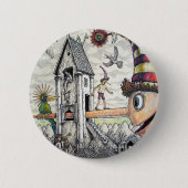 Lustiges Pinocchio Button (Vorderseite)