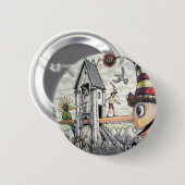 Lustiges Pinocchio Button (Vorne & Hinten)