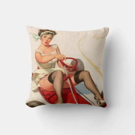 Lustiges Pinupmädchen Kissen