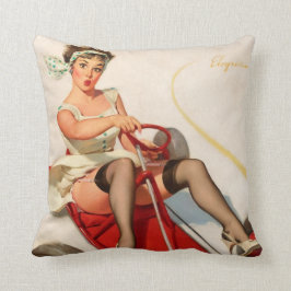 Lustiges Pinupmädchen Kissen