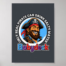 Lustiges Piratenkapitän-Zitat Semi-Gloss Poster