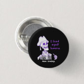 Lustiges Piratenskelett Humerus Knochen Wortwitz K Button (Vorne & Hinten)