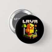 Lustiges Pixel-Huhn-Gamer-Humor-Meme  Button (Vorne & Hinten)