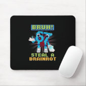 Lustiges Pixel-Meme Bruh 67 Stiehl ein Brainrot  Mousepad (Mit Mouse)