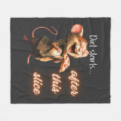 Lustiges Pizza-Diät-Maus-Design Fleecedecke (Vorderseite (Horizontal))