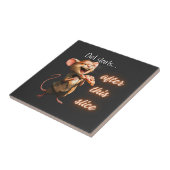 Lustiges Pizza-Diät-Maus-Design Fliese (Seite)