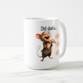 Lustiges Pizza-Diät-Maus-Design Kaffeetasse (VorderseiteRechts)