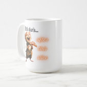 Lustiges Pizza-Diät-Maus-Design Kaffeetasse (Vorderseite Links)