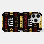Lustiges Pizza-Peperoni-Käse-Kruste-Textmuster iPhone Hülle (Rückseite (Horizontal))