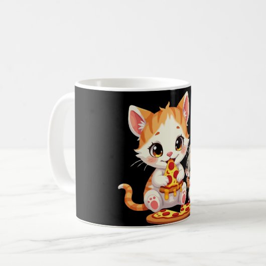 lustiges Pizza-Pizza Kaffeetasse (Vorderseite Links)