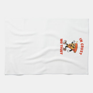 Lustiges Pizza-Shirt – In Crust We Trust Grafik-T- Geschirrtuch