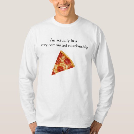 Lustiges Pizza-Verhältnis Longsleeve T-Shirt (Vorderseite)