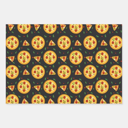 lustiges Pizzastuppchen Geschenkpapier Set (Vorderseite 3)
