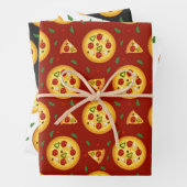 lustiges Pizzastuppchen Geschenkpapier Set (Beispiel)
