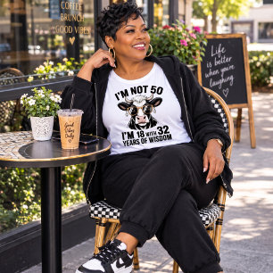 Lustiges Plus Size 50. Geburtstags-Kuh Große Größe T-Shirt