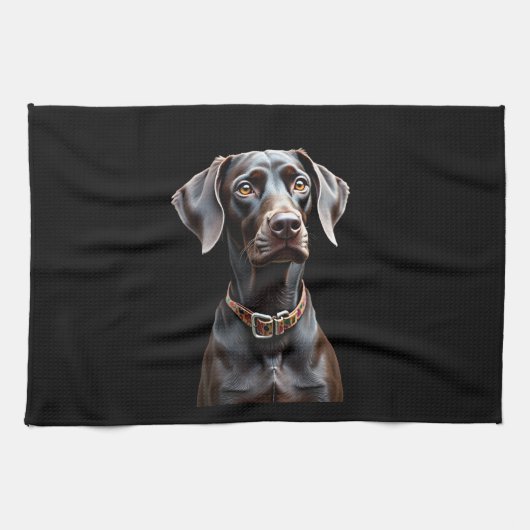 Lustiges Pointer-Shirt Pointer-Mama Papa Hunde-Lie Geschirrtuch (Horizontal)