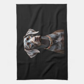 Lustiges Pointer-Shirt Pointer-Mama Papa Hunde-Lie Geschirrtuch (Vertikal)
