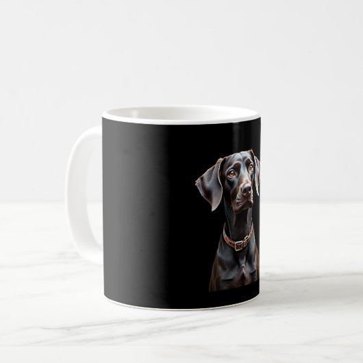 Lustiges Pointer-Shirt Pointer-Mutter-Vater-Hunde- Kaffeetasse (Vorderseite Links)