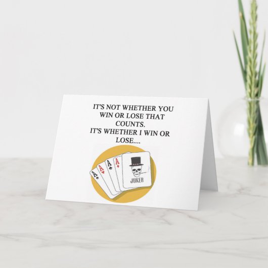 lustiges Poker-Bridge-Kartenspiel-Design Karte (Vorderseite)